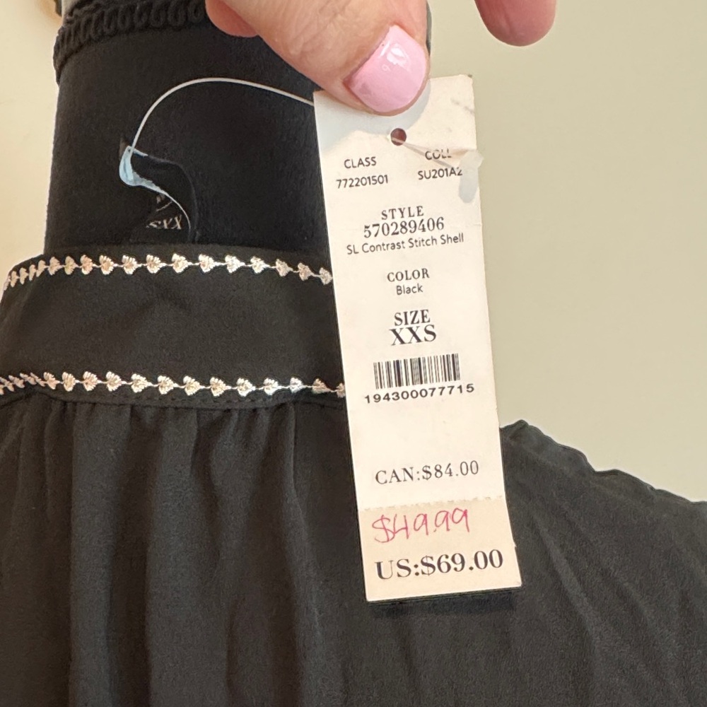 White House Black Market Black Sleeveless Blouse - Picture 4 of 4